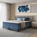 Colchón y Sommier Belspring 3, 2 Plazas 190x150 compuesto por Resortes Templados Electrónicamente con Doble Marco de Acero.