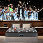 Colchón Beautyrest Triunfo se conforma con espuma de látex con partículas de gel frío más una manta de espuma Extra Firme.