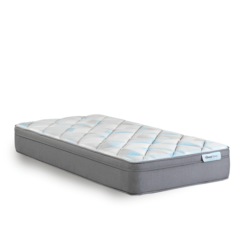Colchón BeautySleep Pocket se compone de los Resortes Pocket de acero de estructura cilíndrica embolsados individualmente.