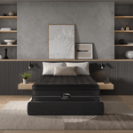 Colchón Beautyrest Black Firm compuesto porespumas especiales con Micropartículas de Diamante. Base de resortes Plus.