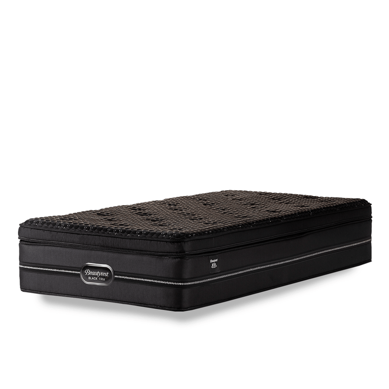 Colchón Beautyrest Black Firm compuesto porespumas especiales con Micropartículas de Diamante. Base de resortes Plus.