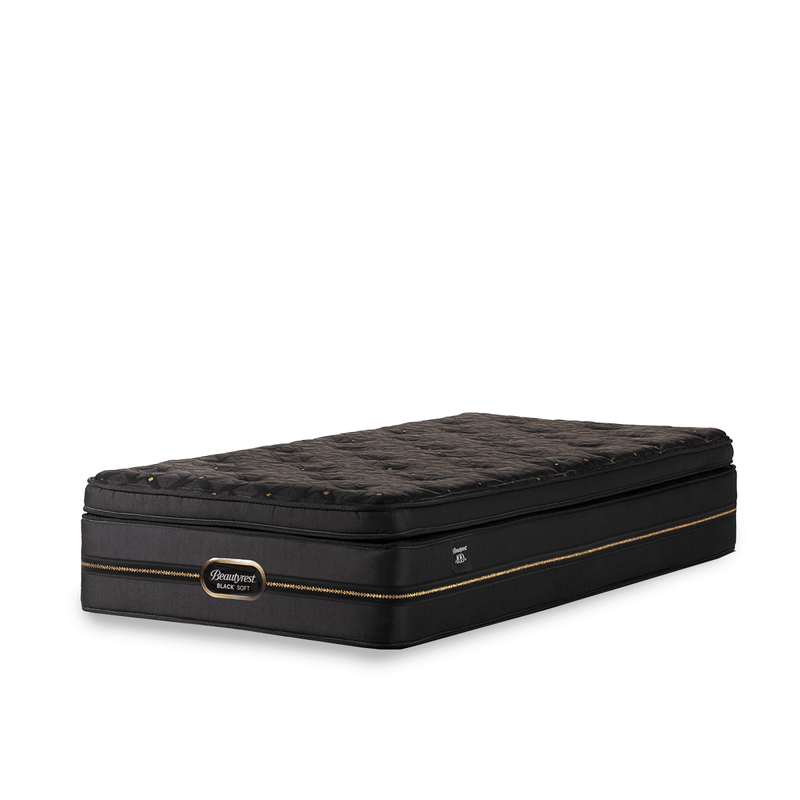 Colchón Beautyrest Black Soft compuesto por espumas especiales con Micropartículas de Diamante. Fibras de Cashmere.