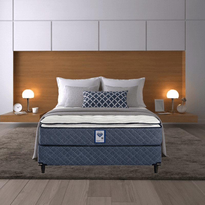 Colchón y Sommier Four Seasons Firm, 1 Plaza 190x80,contiene tecnología Flexi Foam de espuma de alta densidad. Contiene Pillow Top