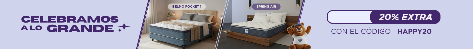 Cupón HAPPY20 20% Extra