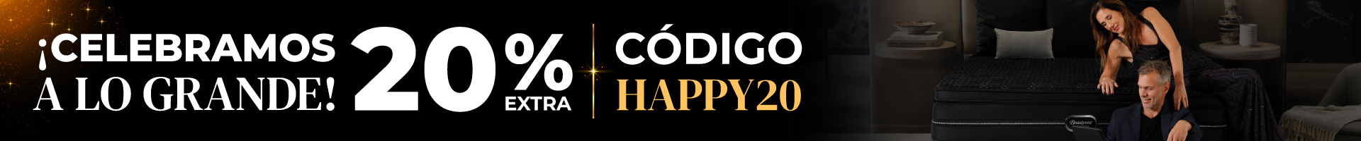Cupón HAPPY20 20% Extra