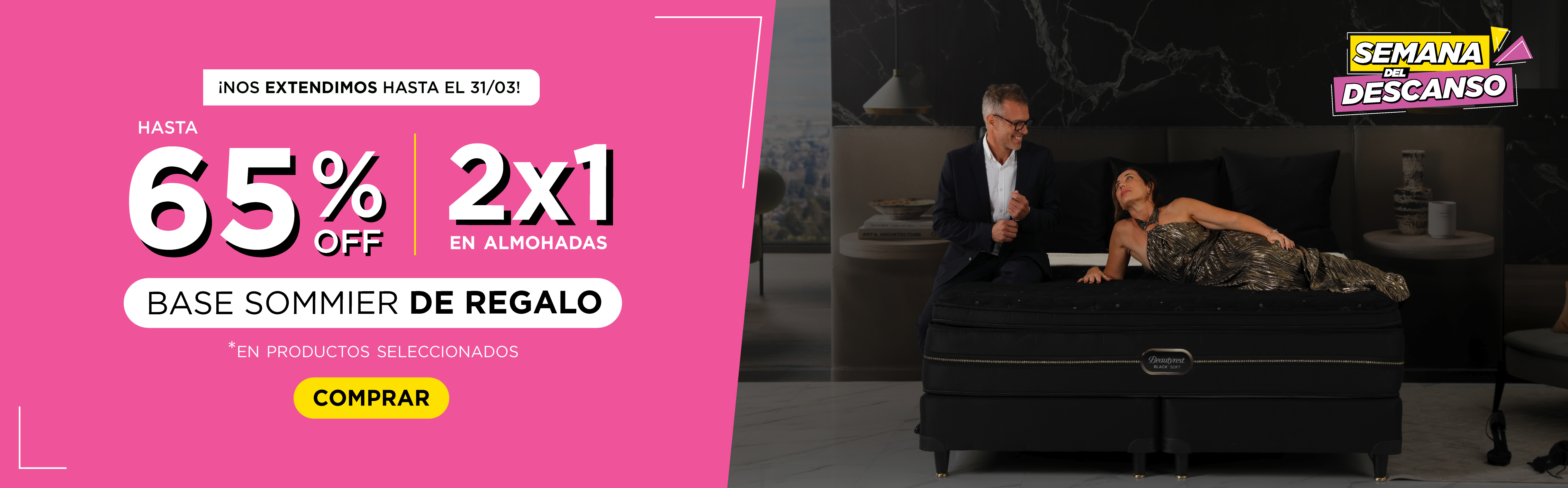 Semana del descanso 2x1 en almohadas seleccionados