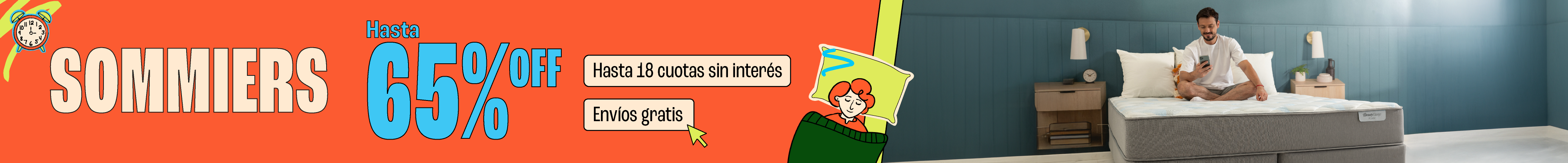 Hasta 65% OFF en Sommiers