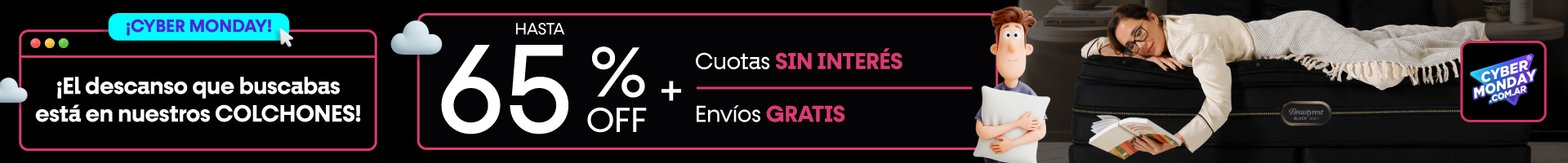 Colchones Hasta 65% OFF