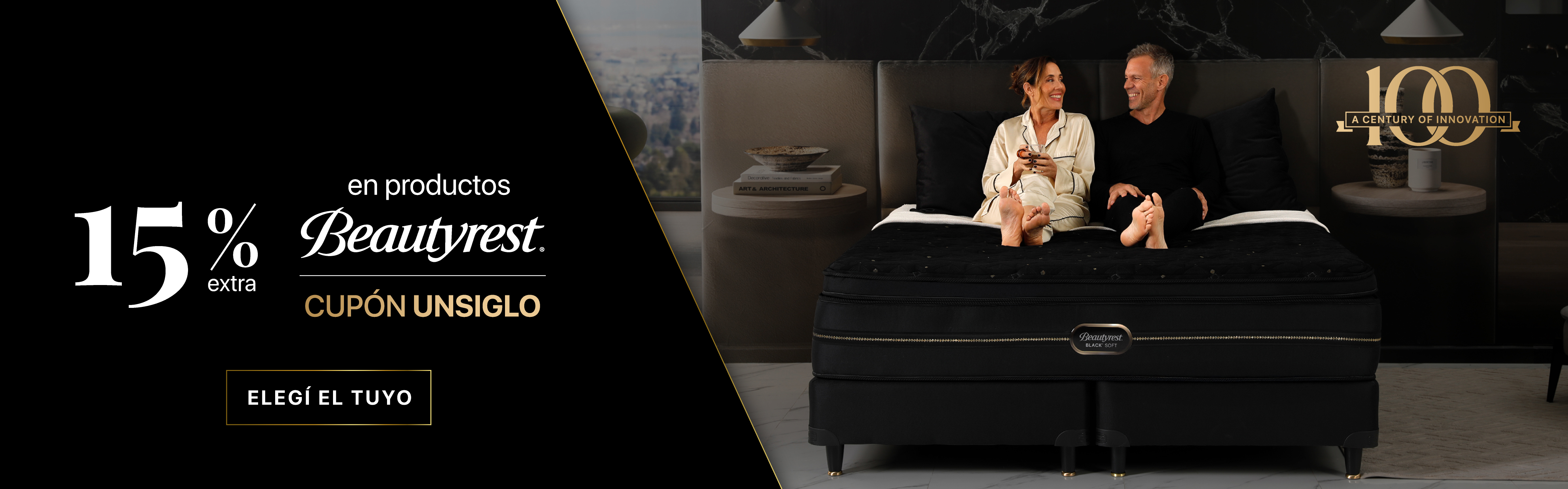15% Extra con el cupón UNSIGLO en productos Beautyrest